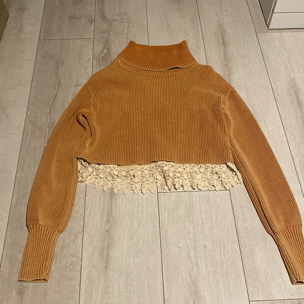Free People “At First Glance” cropped sweater